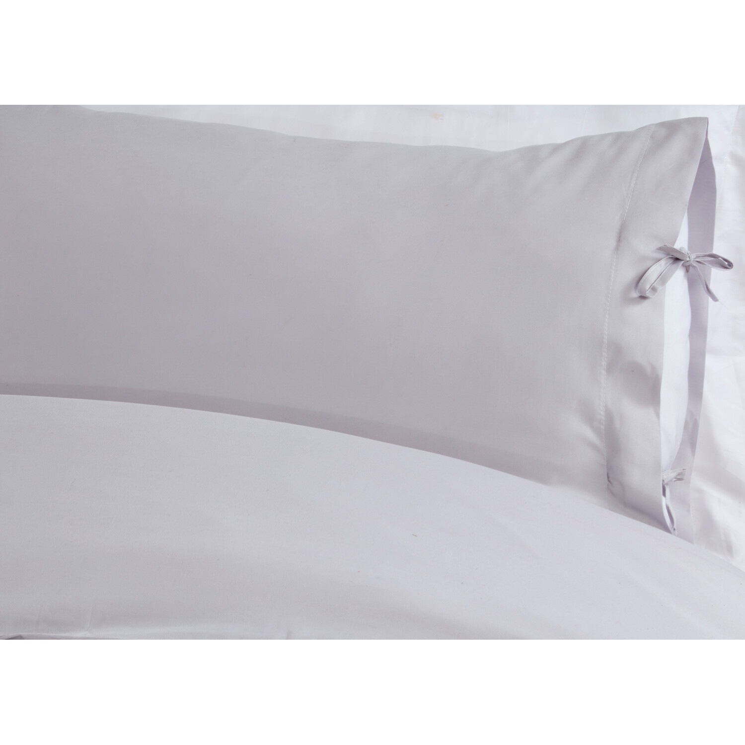 My Home Moda Tied Duvet Cover and Pillowcase Set  - Silver / King size Image 5