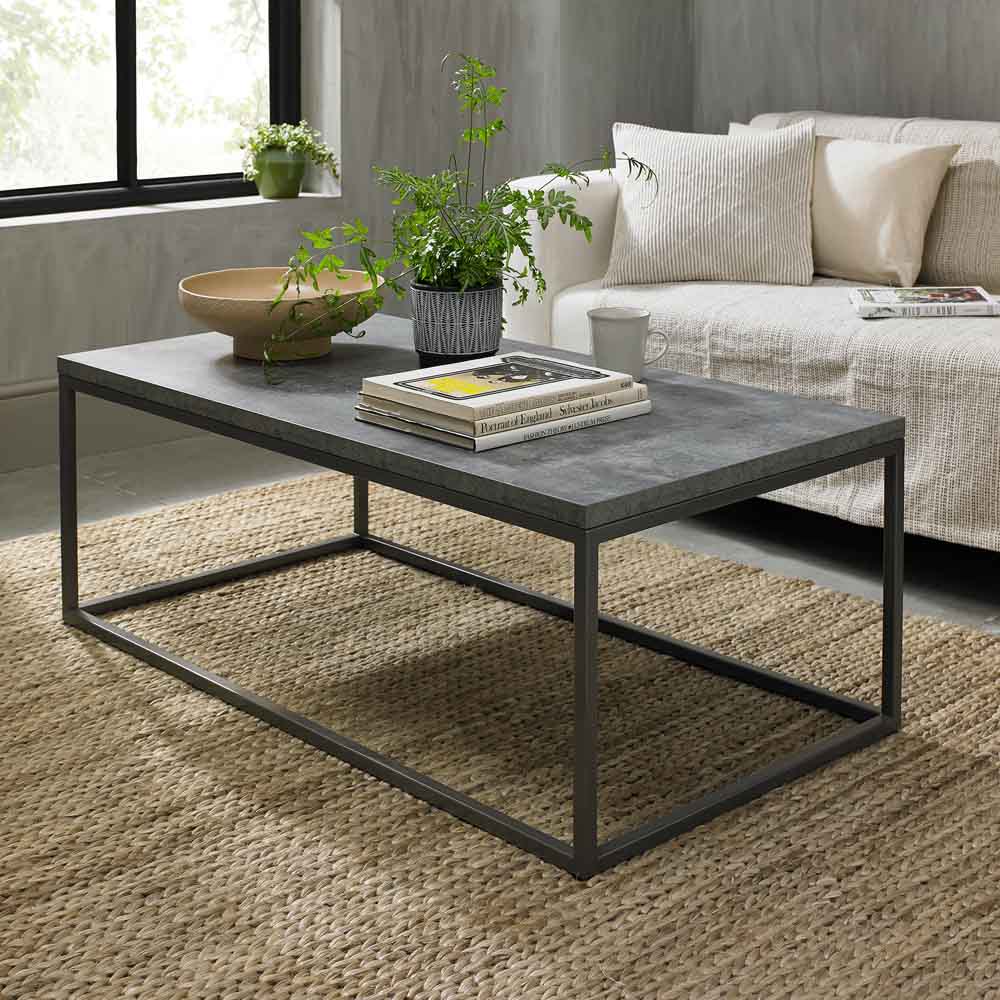 Bentley Designs Renzo Zinc and Dark Grey Coffee Table Image 5