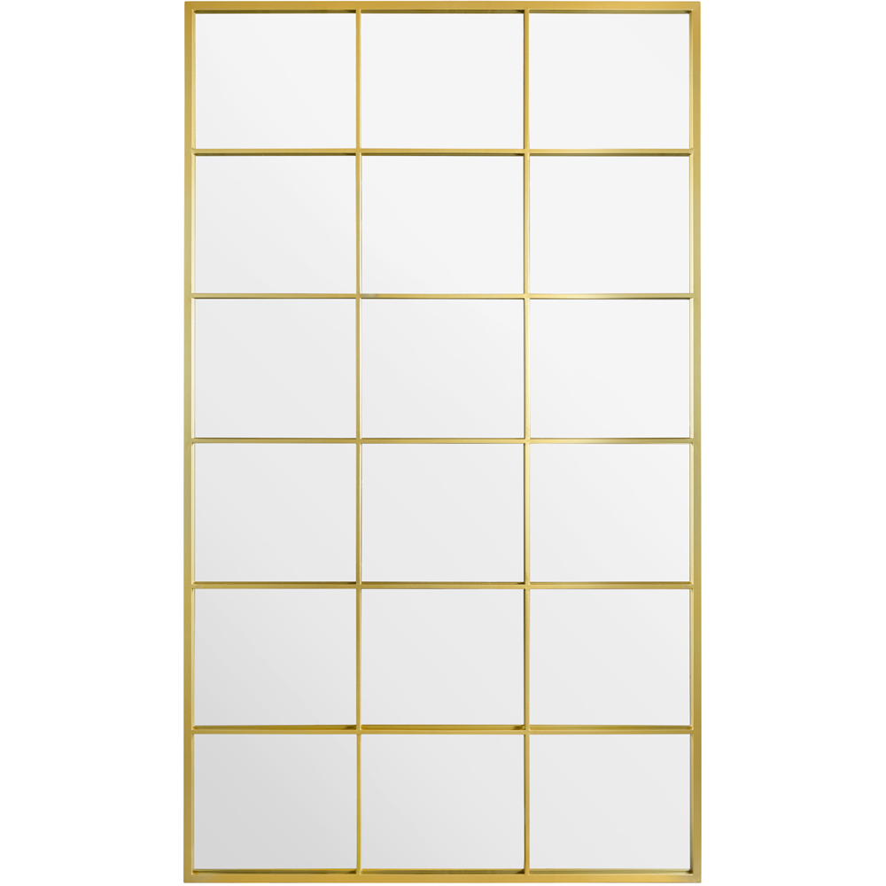 MirrorOutlet The Genestra Gold Modern Window Garden Wall Mirror 200 x 120cm Image 1