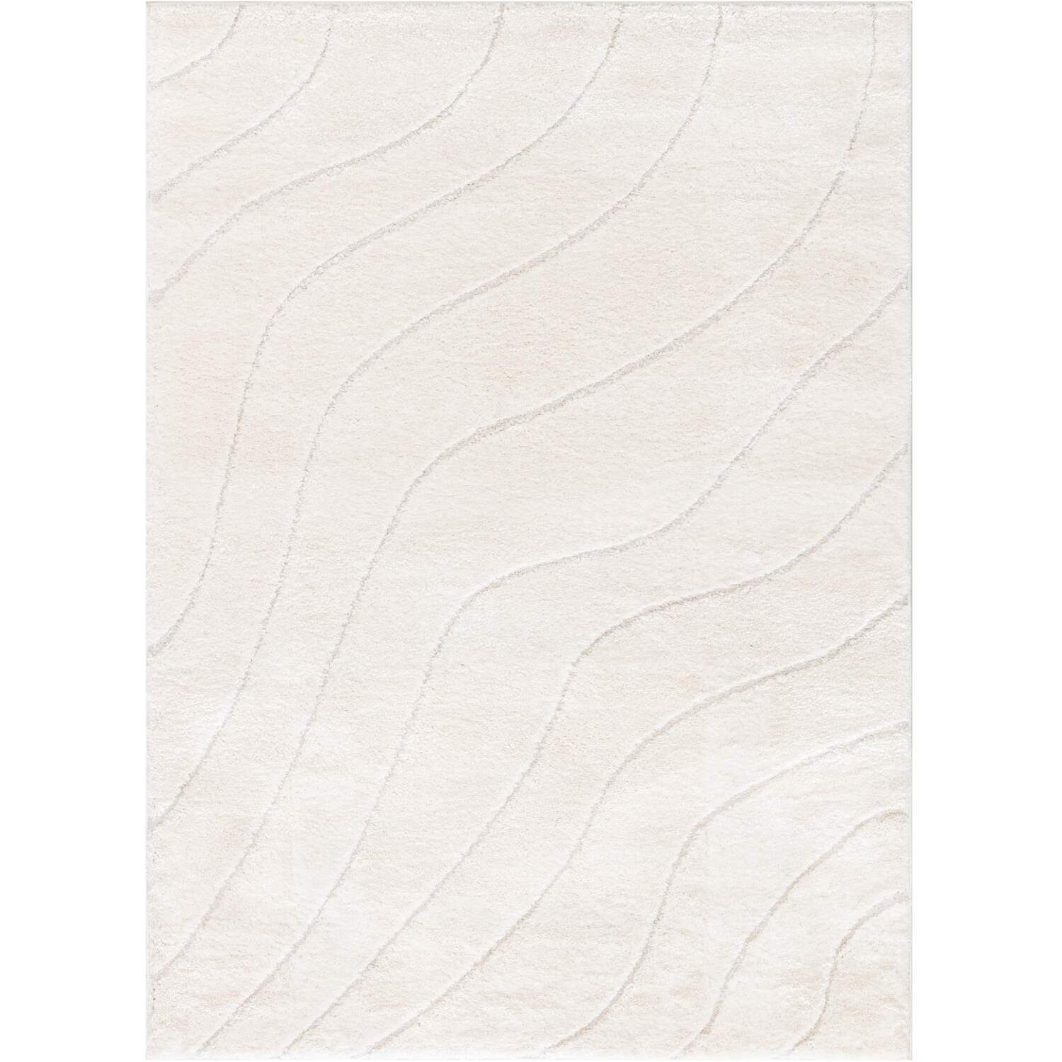 Savanna Wave Rug - White / 66cm Image 1