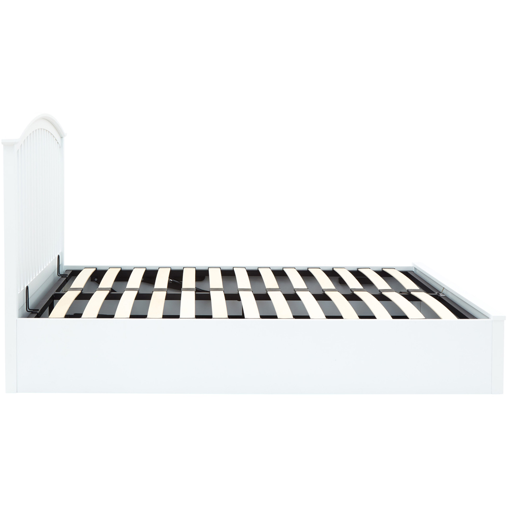 GFW Madrid Double White Wooden Ottoman Bed Image 6