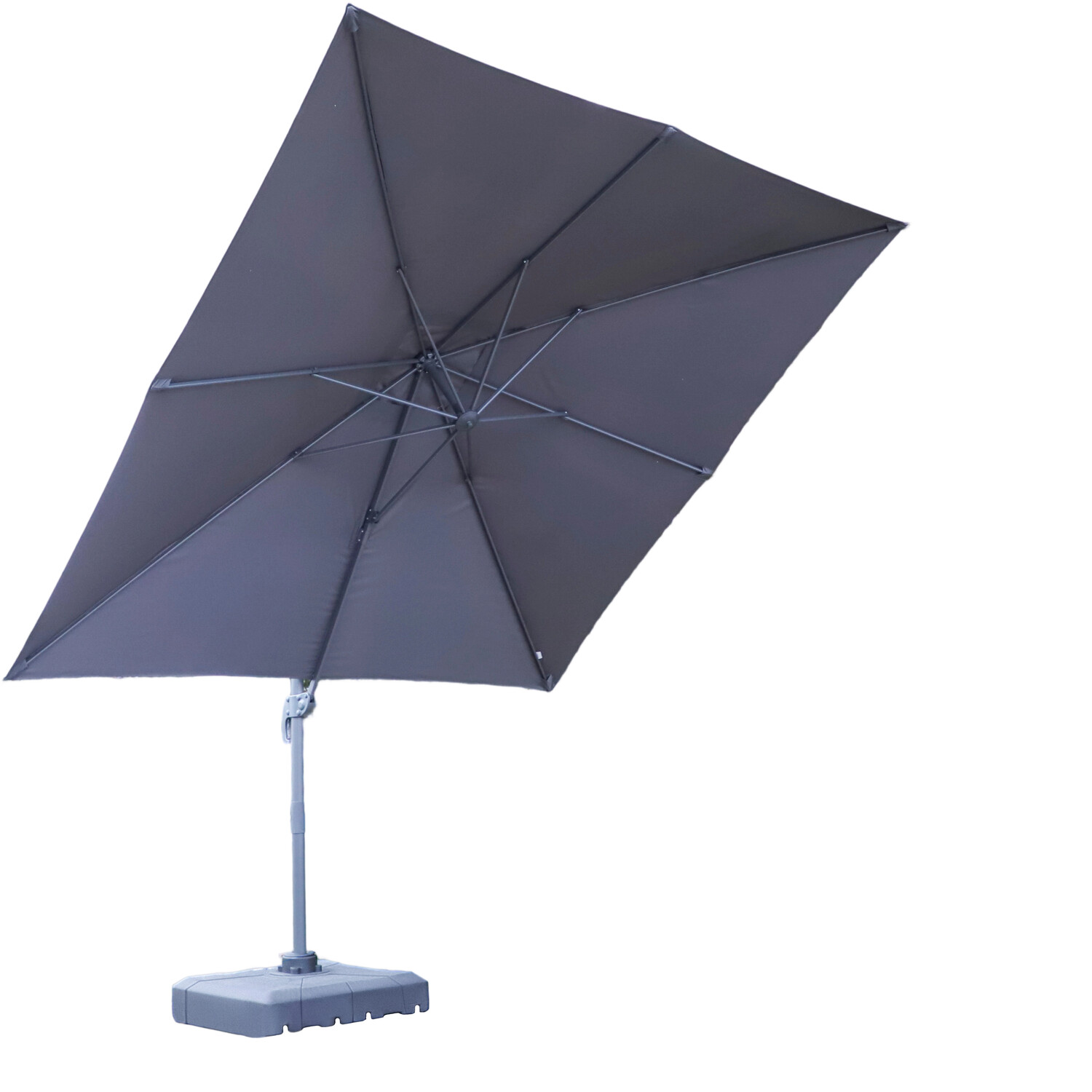 Roma Rectangular Parasol Grey Image 3