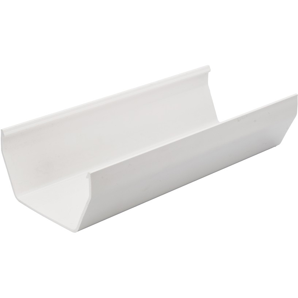 FloPlast Square Gutter White 114mm x 3m Image 3