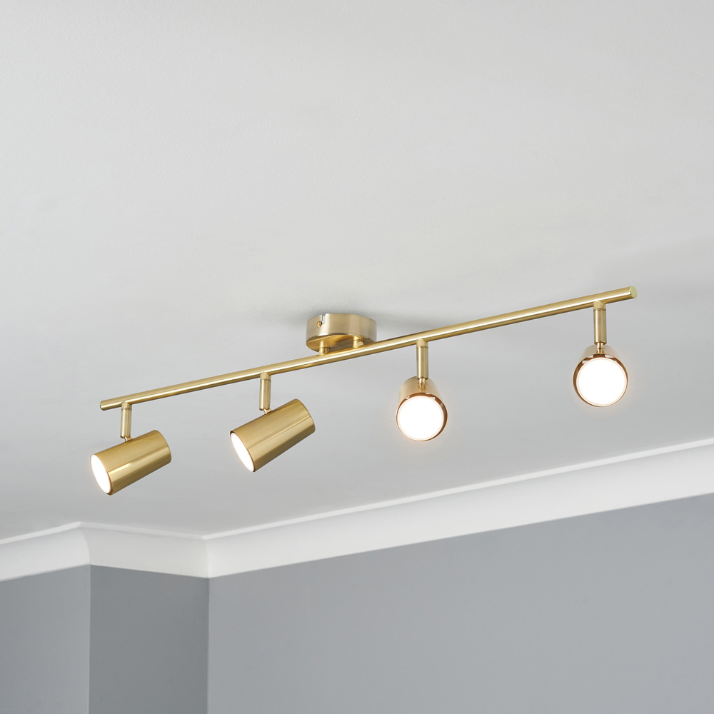 Inlight Aurora Brass 4 Spot Light Bar Image 2