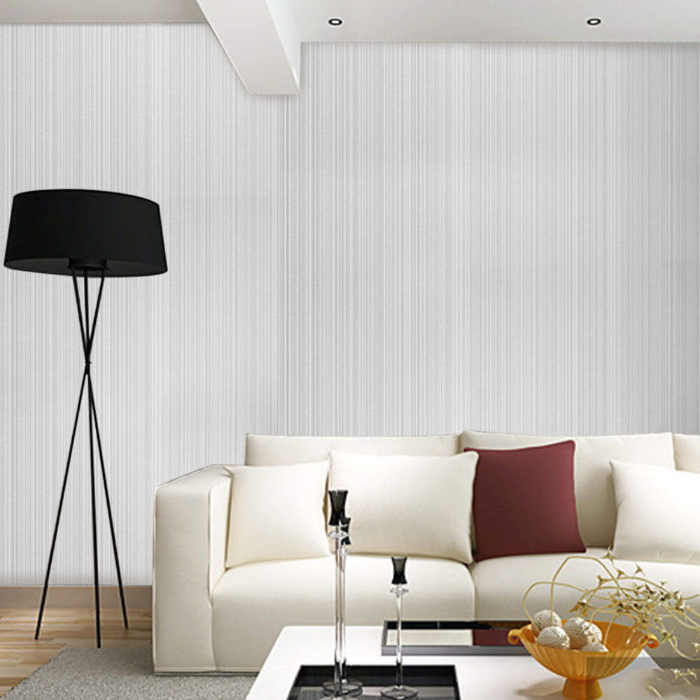 Living and Home Embossed Non-Woven Grey Wallpaper Image 8