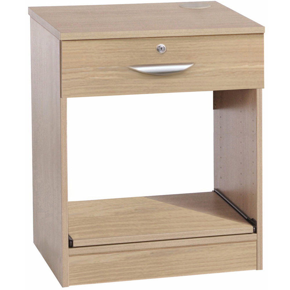 R White Cabinets Single Drawer Printer Desk Stand Brown Image 2