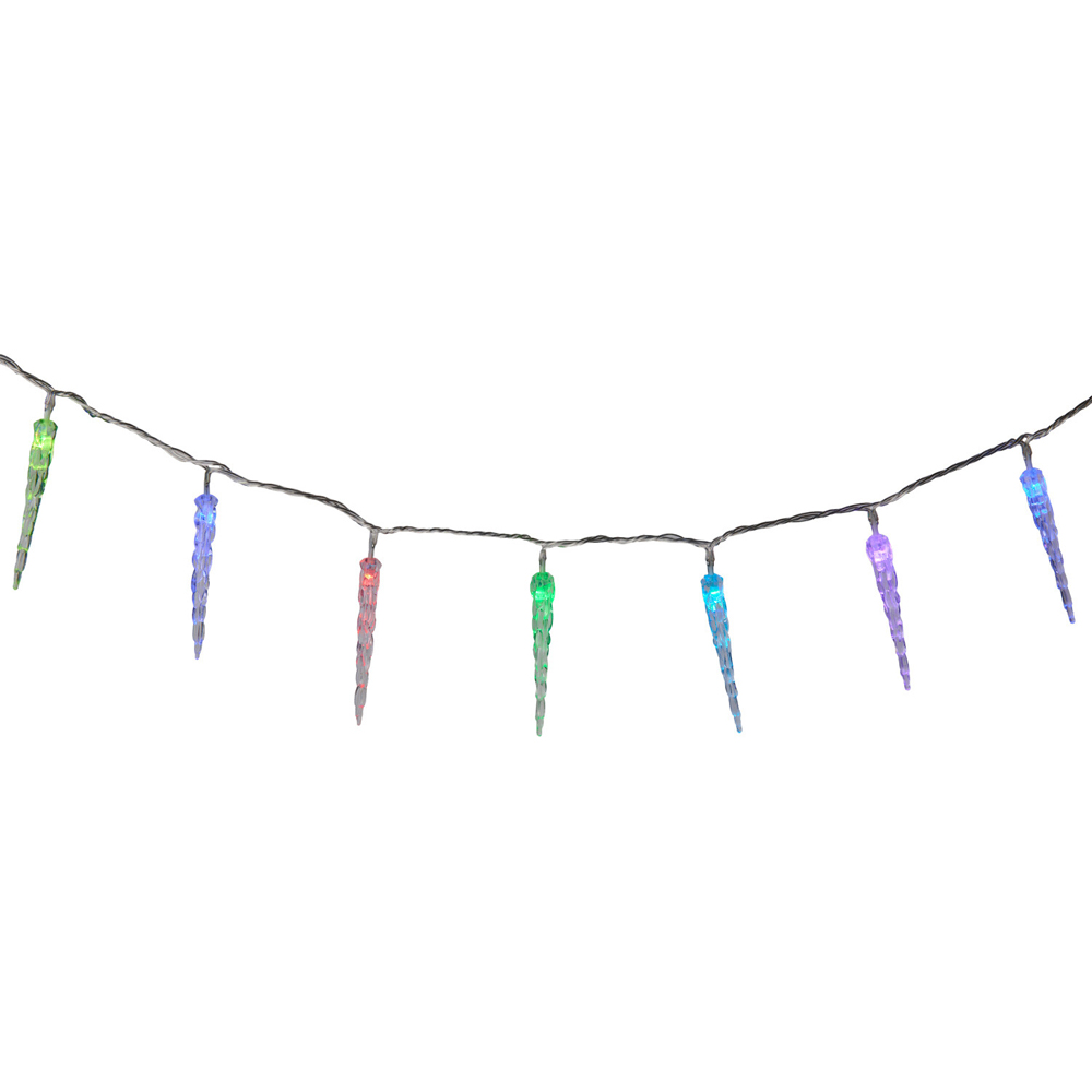 60 LED Colour Changing Icicle String Lights Image 2