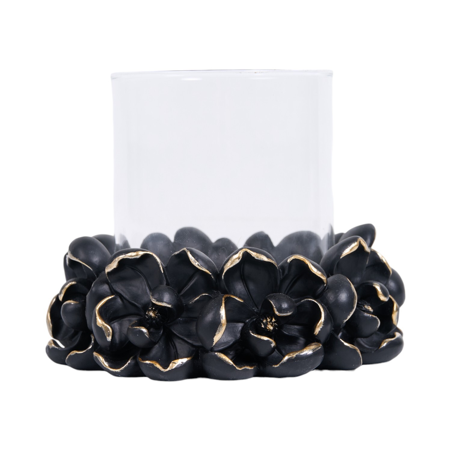 Black Magnolia Candle Holder Image 2
