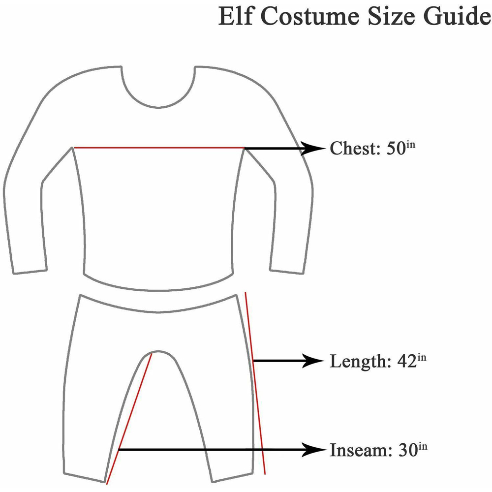 Shatchi Christmas Adult Unisex Elf One Size Costume Accessory Image 3