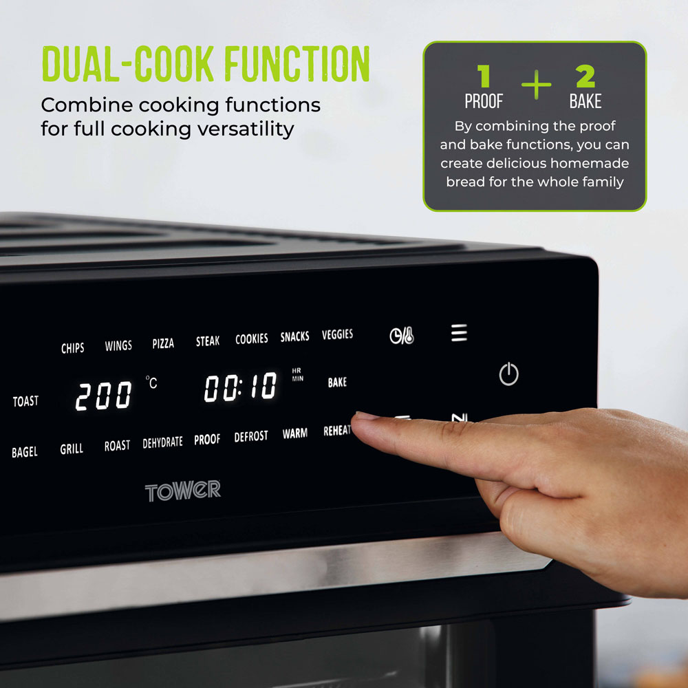 Tower Vortx T17122 Black Digital Air Fryer Oven 30L Image 6