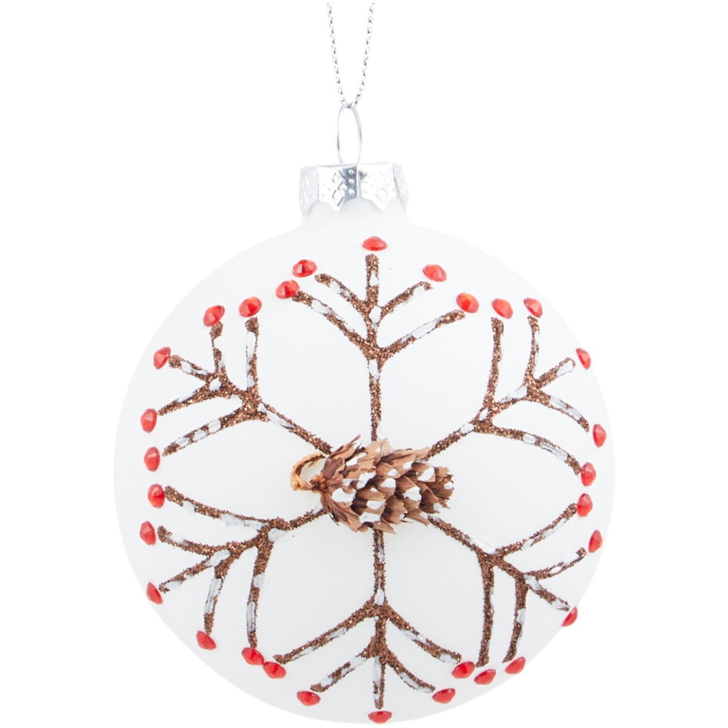 Matte White Winter Bauble White Image 5