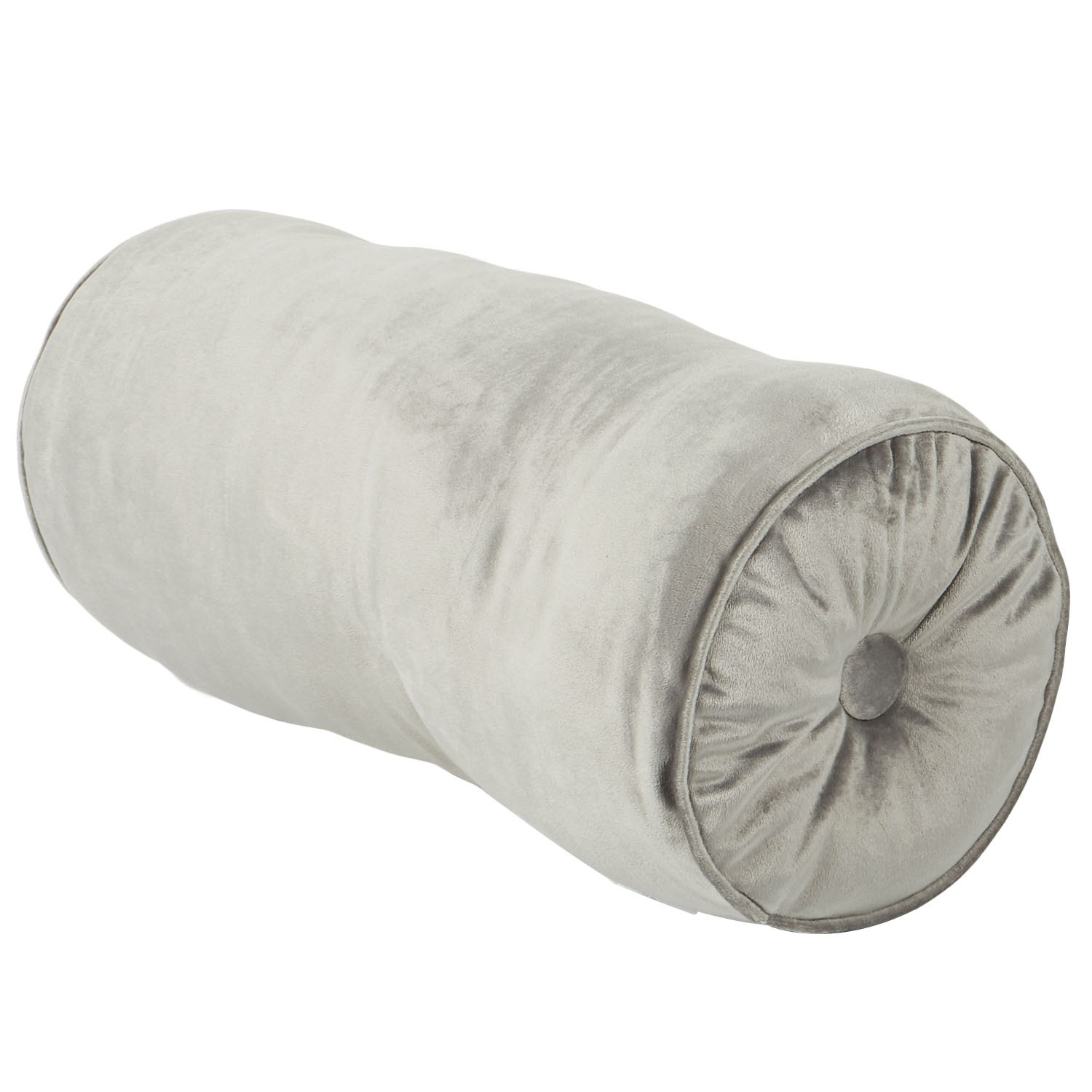 Velvet Bolster Cushion Grey Image 4