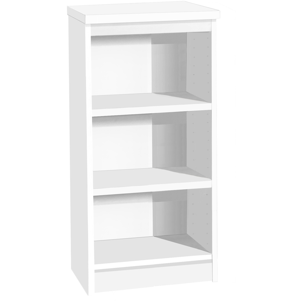 R White Cabinets 3 Shelf White Mid Height Bookcase Image 2