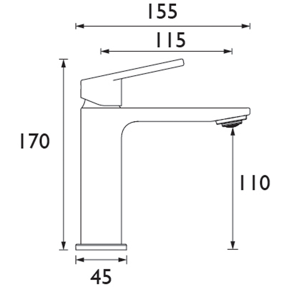 Bristan Frammento Gunmetal Grey Cool Start Basin Mixer with Clicker Waste Image 9