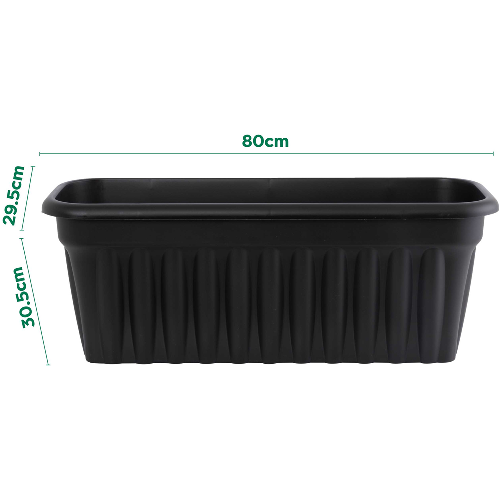 Wham Vista Slate Rectangular Planter 80cm 2 Pack Image 5