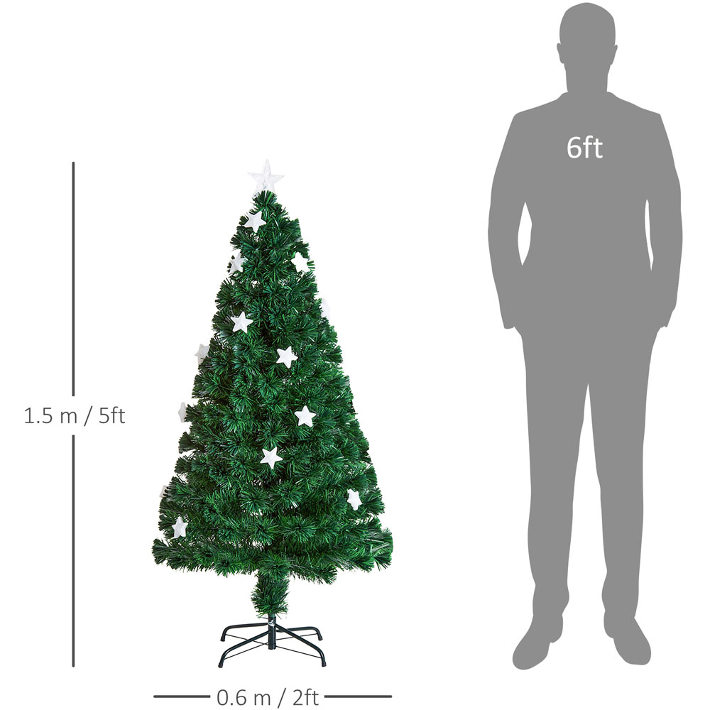 Everglow Fibre Optic Green Artificial Christmas Tree 5ft Image 9