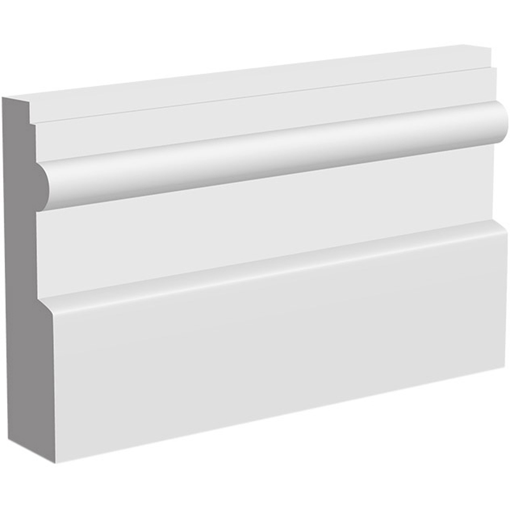 National Skirting White Reed I Primed Skirting Board 18mm 70 x 4200mm Image 1
