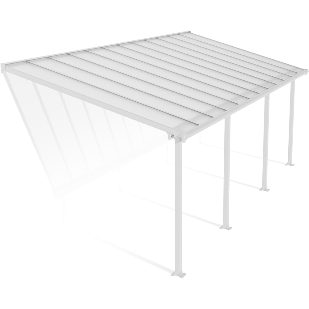 Palram Canopia Olympia White Clear 3 x 7.30m Patio Cover Image 2