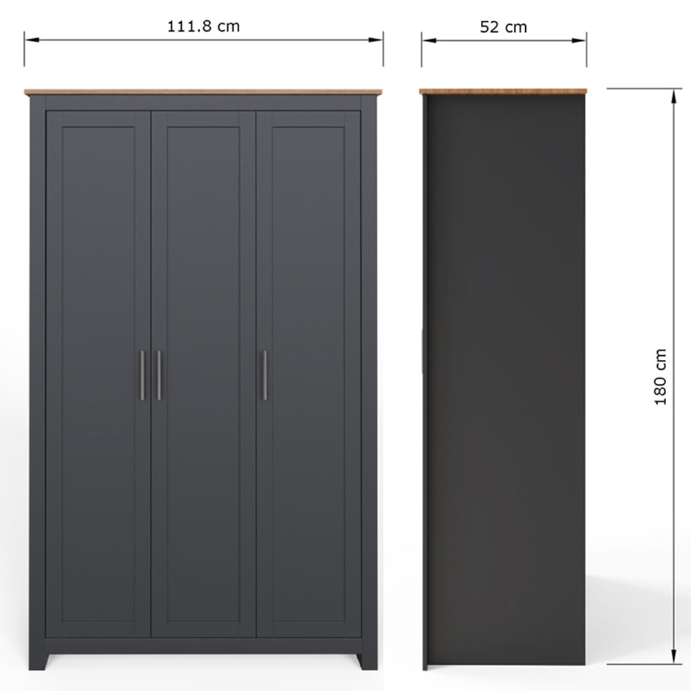 GFW Lancaster Slate Blue 4 Piece Bedroom Furniture Set Image 7