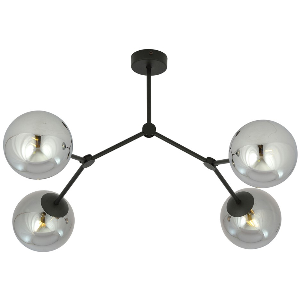 Emibig Space 4 Light Graphite Shade Black E14 Ceiling Light Image 3