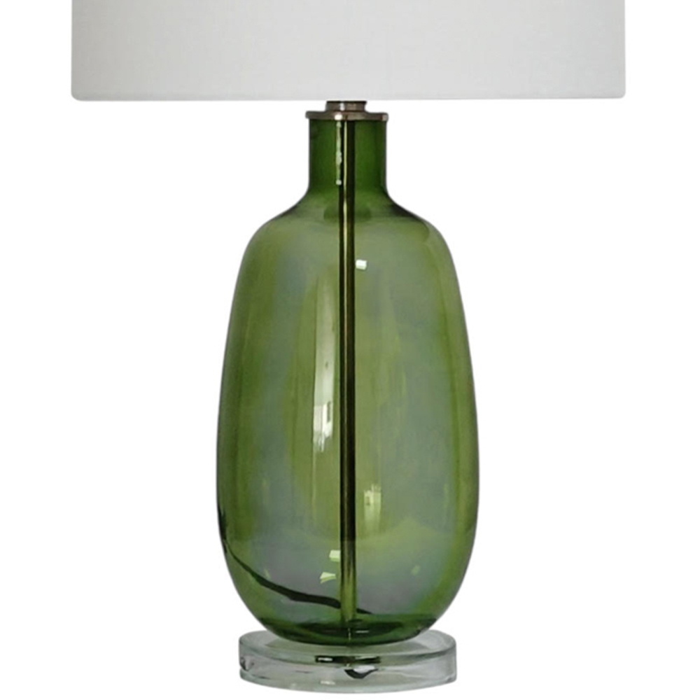 Acacia Home White and Green Ceramic Table Lamp 62cm Image 3