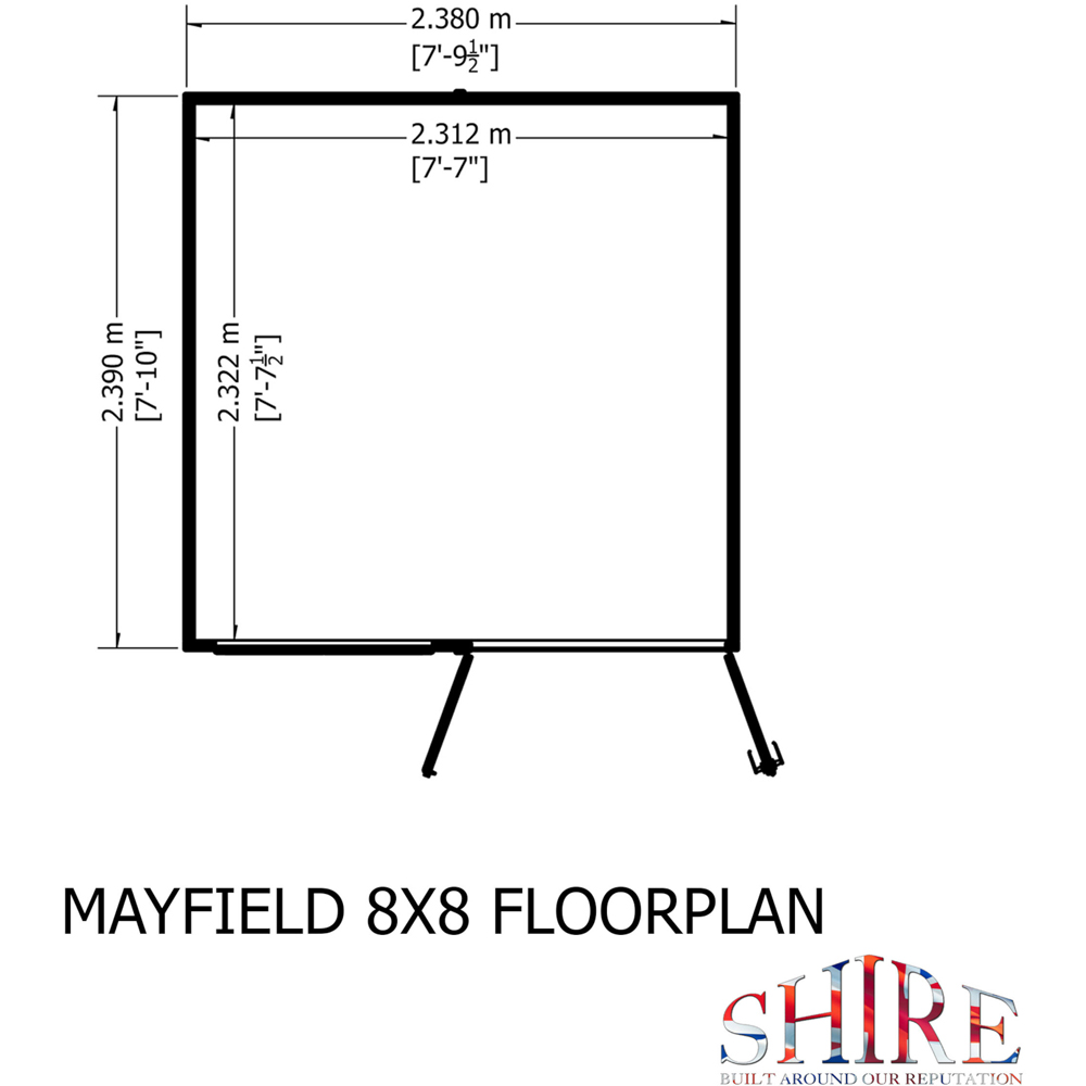 Shire Mayfield 8 x 8ft Double Door Traditional Summerhouse Image 9