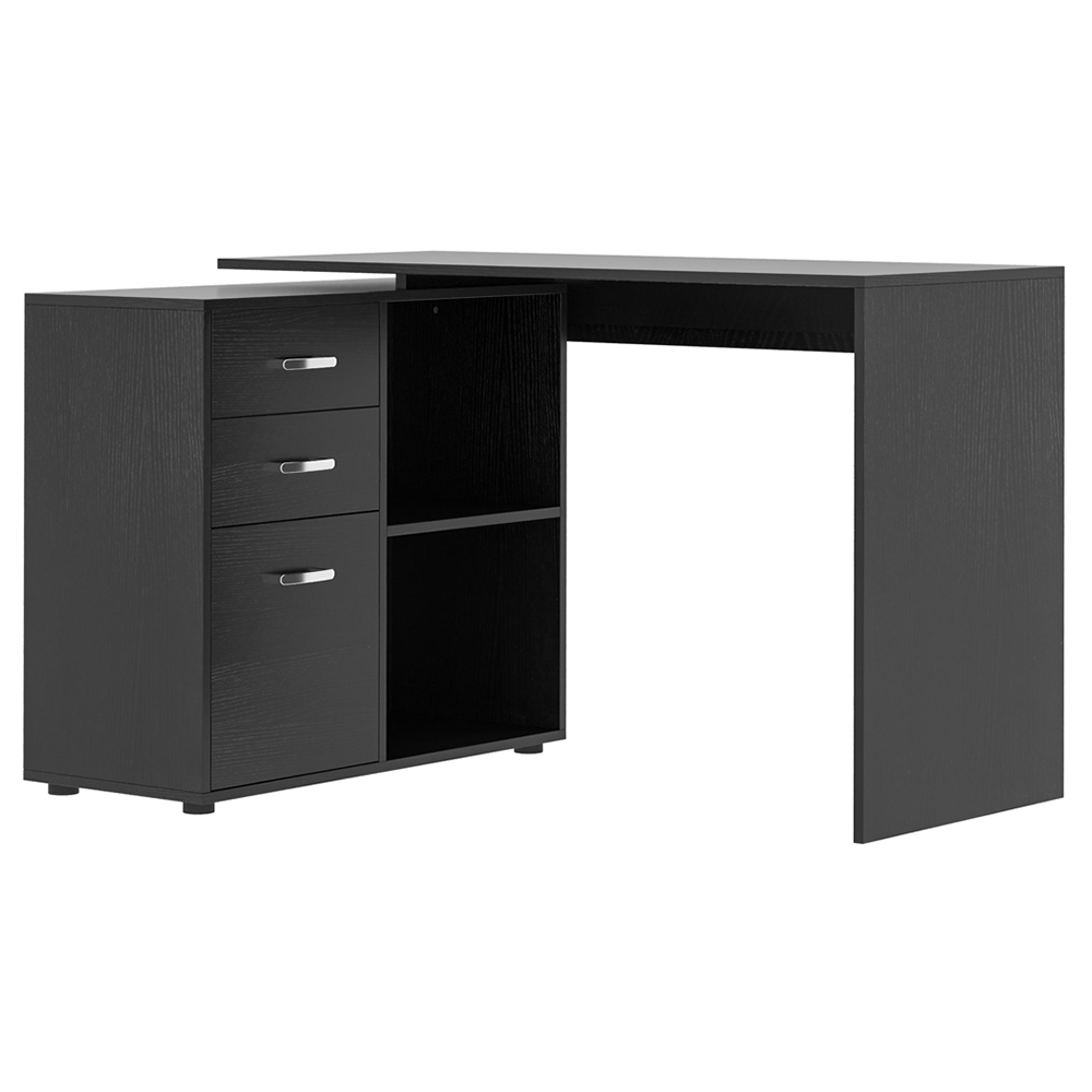 Portland Rotating Office Desk Black Image 2