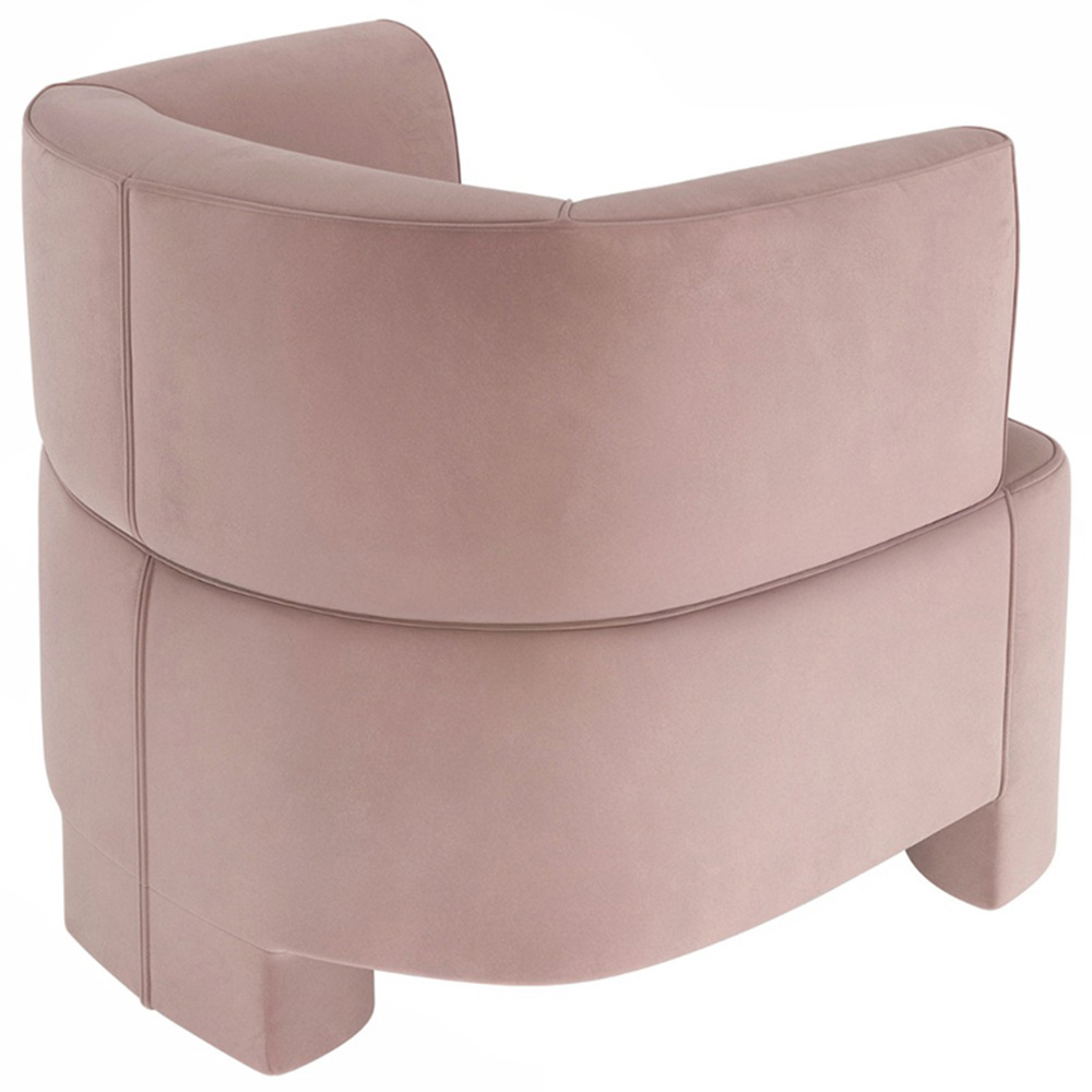 Solace+Co Cleo Pink Velvet Accent Chair Image 3