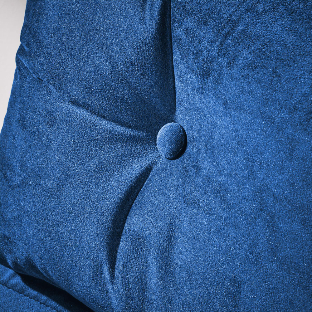 Home Source Morella Single Seater Blue Velvet Folding Sofa Bed with Pillow Image 7