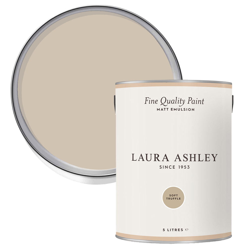 Laura Ashley Soft Truffle Matt Emulsion Paint 5L Image 1