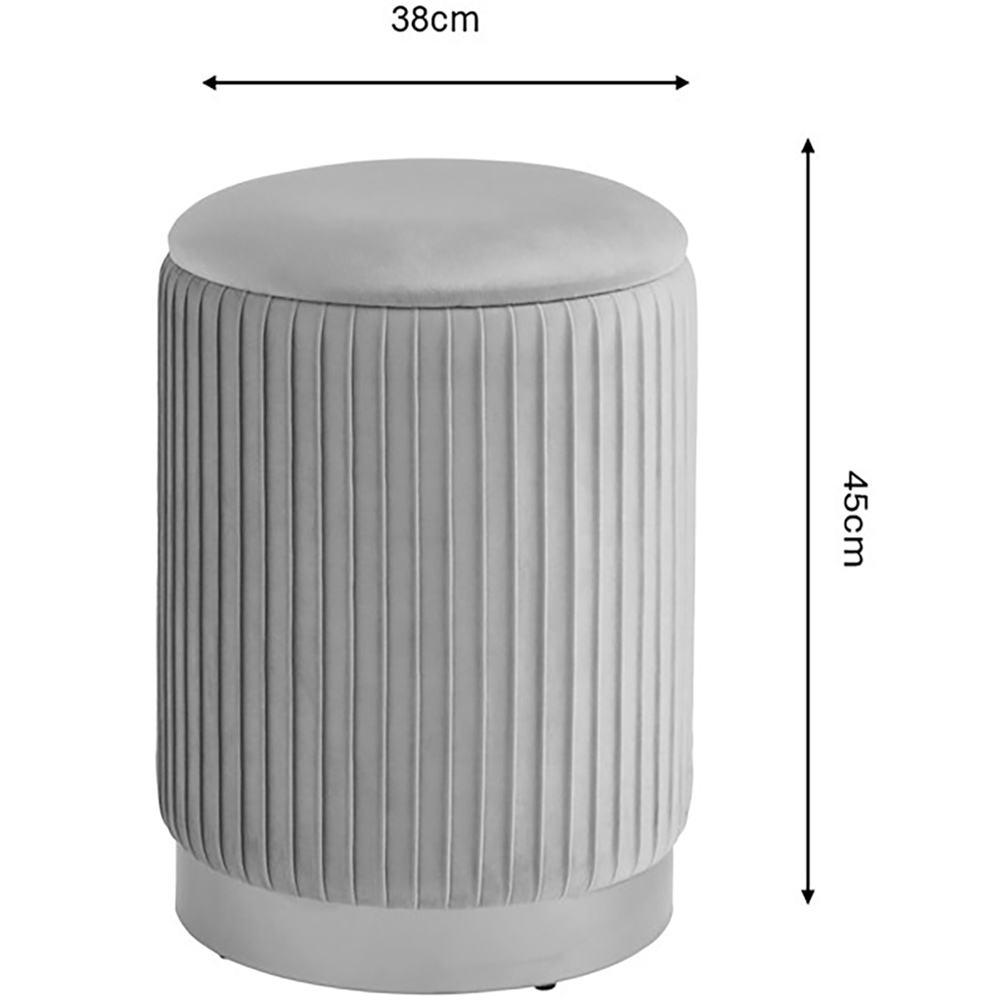 GFW Esme Blush Pink Pleated Storage Stool Image 7