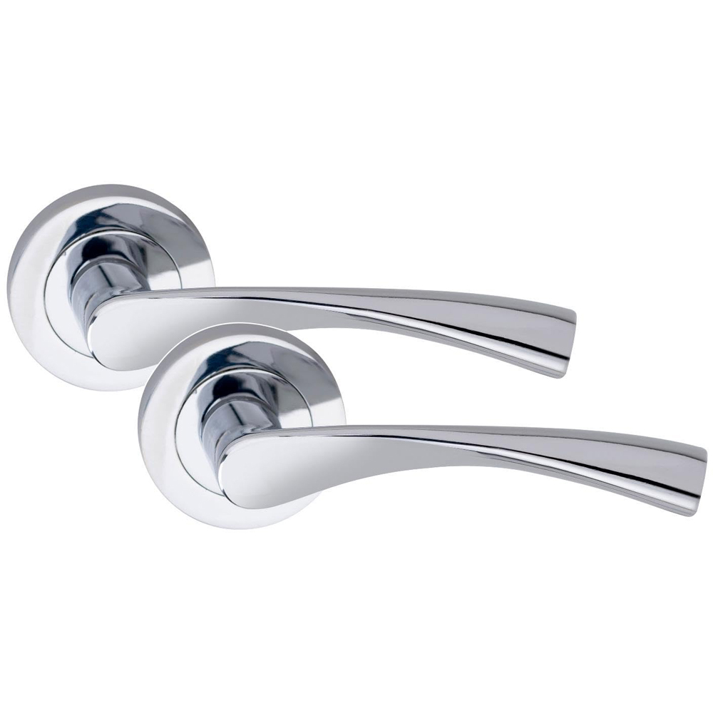 Golden Grace Polished Chrome Astrid Classic Door Handle with Thumbturn and Mortise Lock Image 2