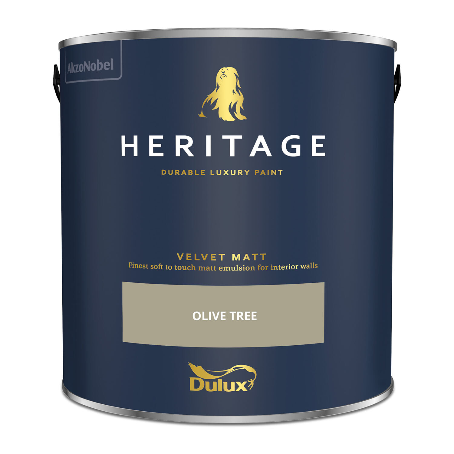 Dulux Heritage Walls and Ceilings Olive Tree Velvet Matt Emulsion Paint 2.5L Image 2