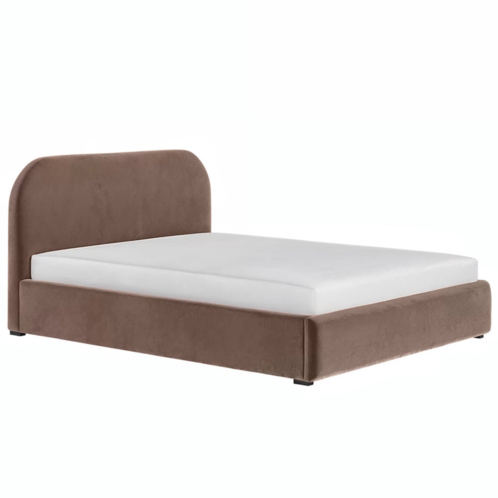 Flair Alba King Size Chocolate Velvet Ottoman Bed Image 3