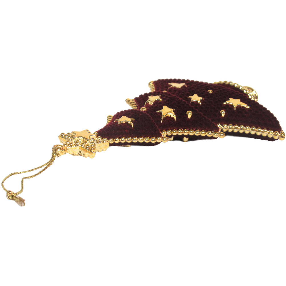 Burgundy and Gold Hanging Tree Decoration Image 6