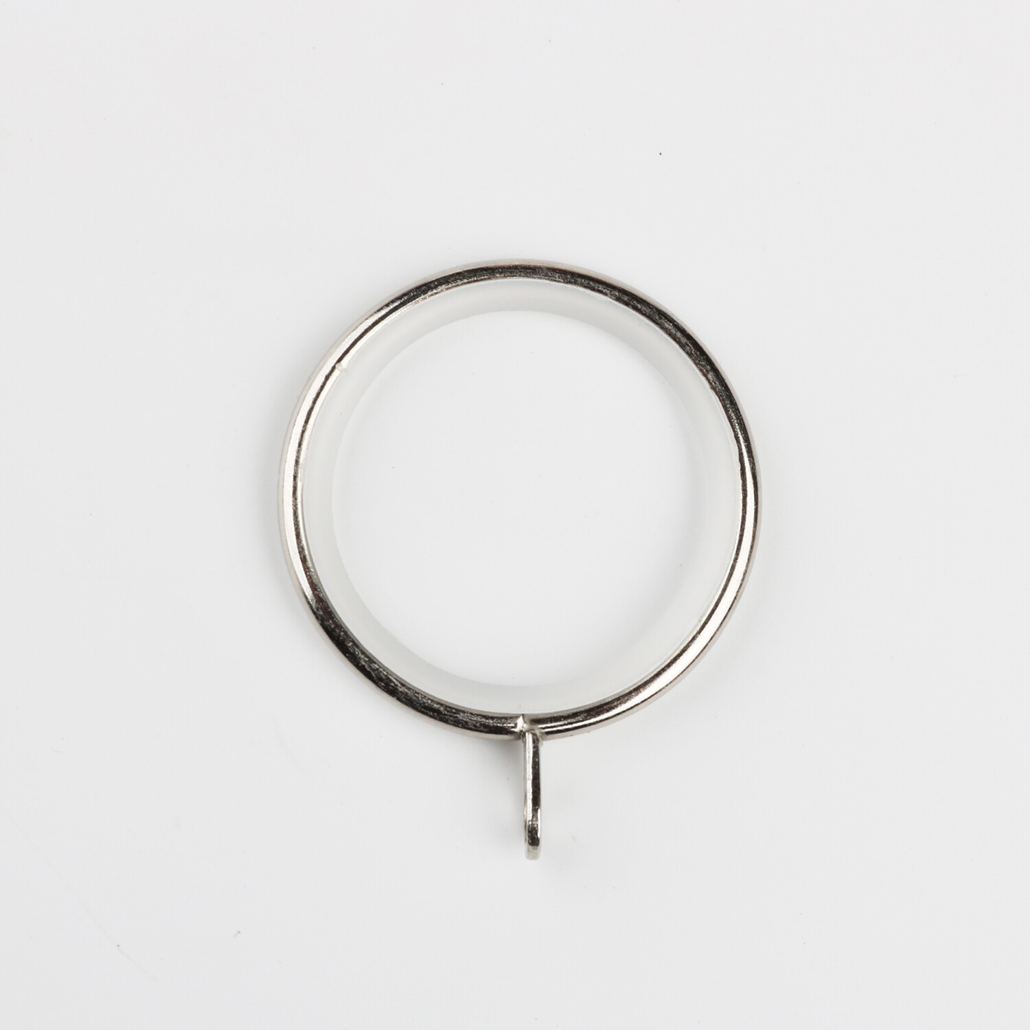 Silver Polished Steel Curtain Rings 25-28mm 6 Pack Image 3