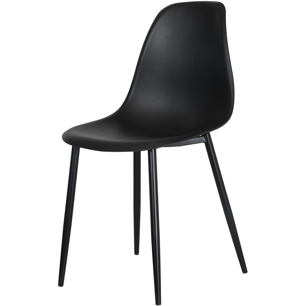 Core Products Aspen Set of 2 Black Curved Dining Chairs Image 2
