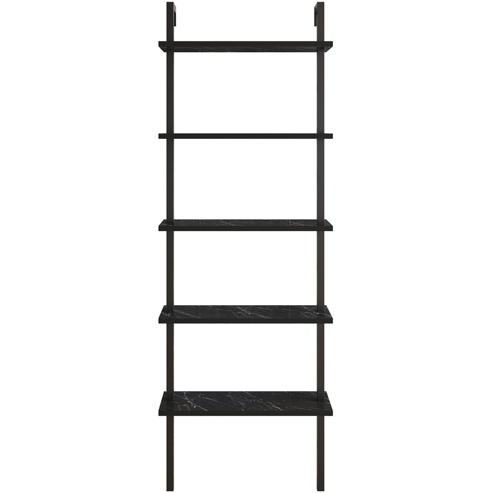Decorotika Piante 5 Shelf Black Marble Bookshelf Image 2