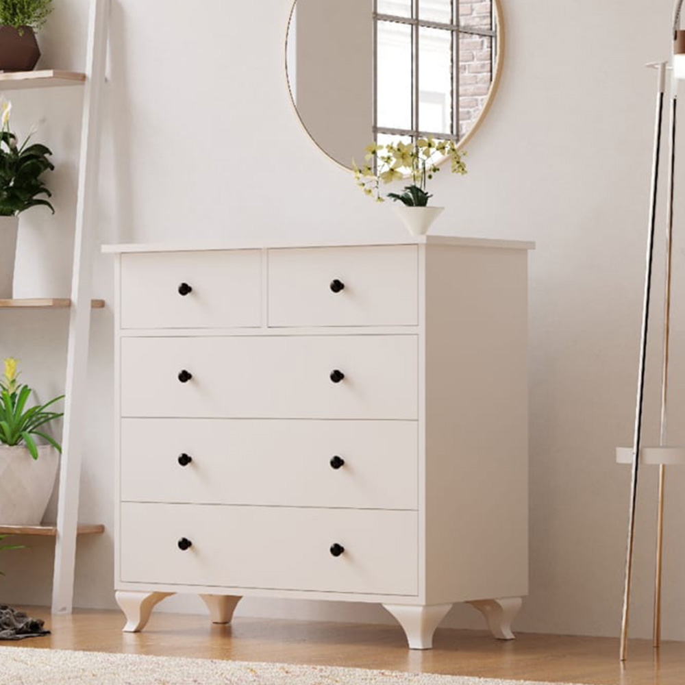 Evu ECU White 3 Piece Bedroom Furniture Set Image 5