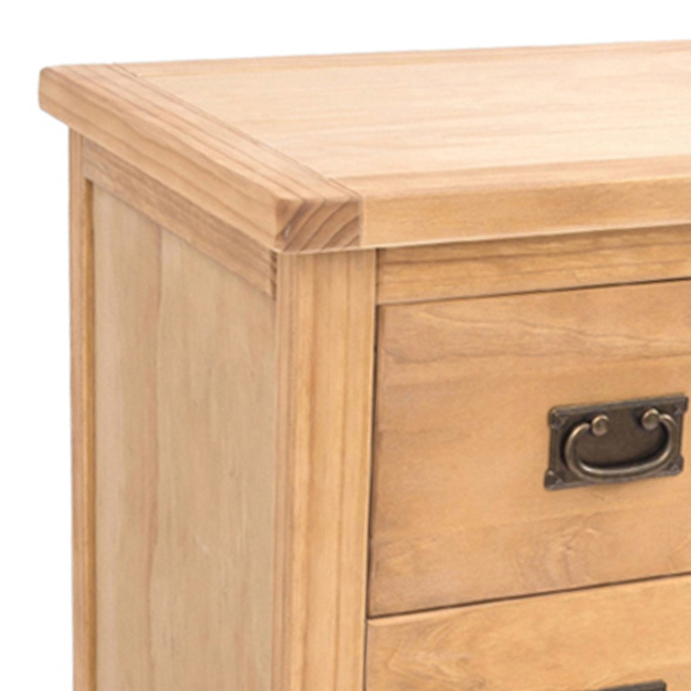 Cabinet Bits Lucca 5 Drawer Brown Brass Drop Handle Chest of Drawers Image 6