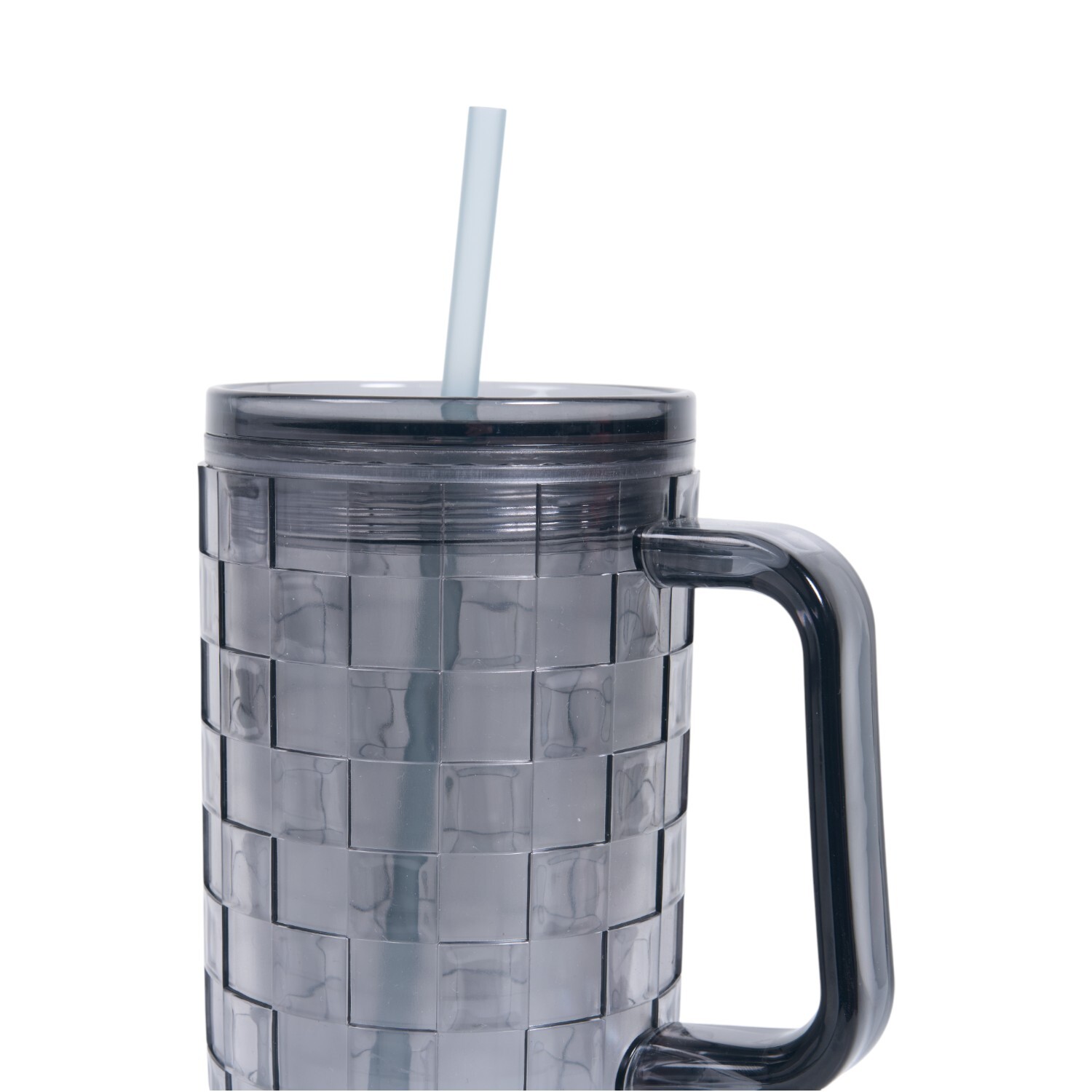Embossed Tumbler with Straw Image 6