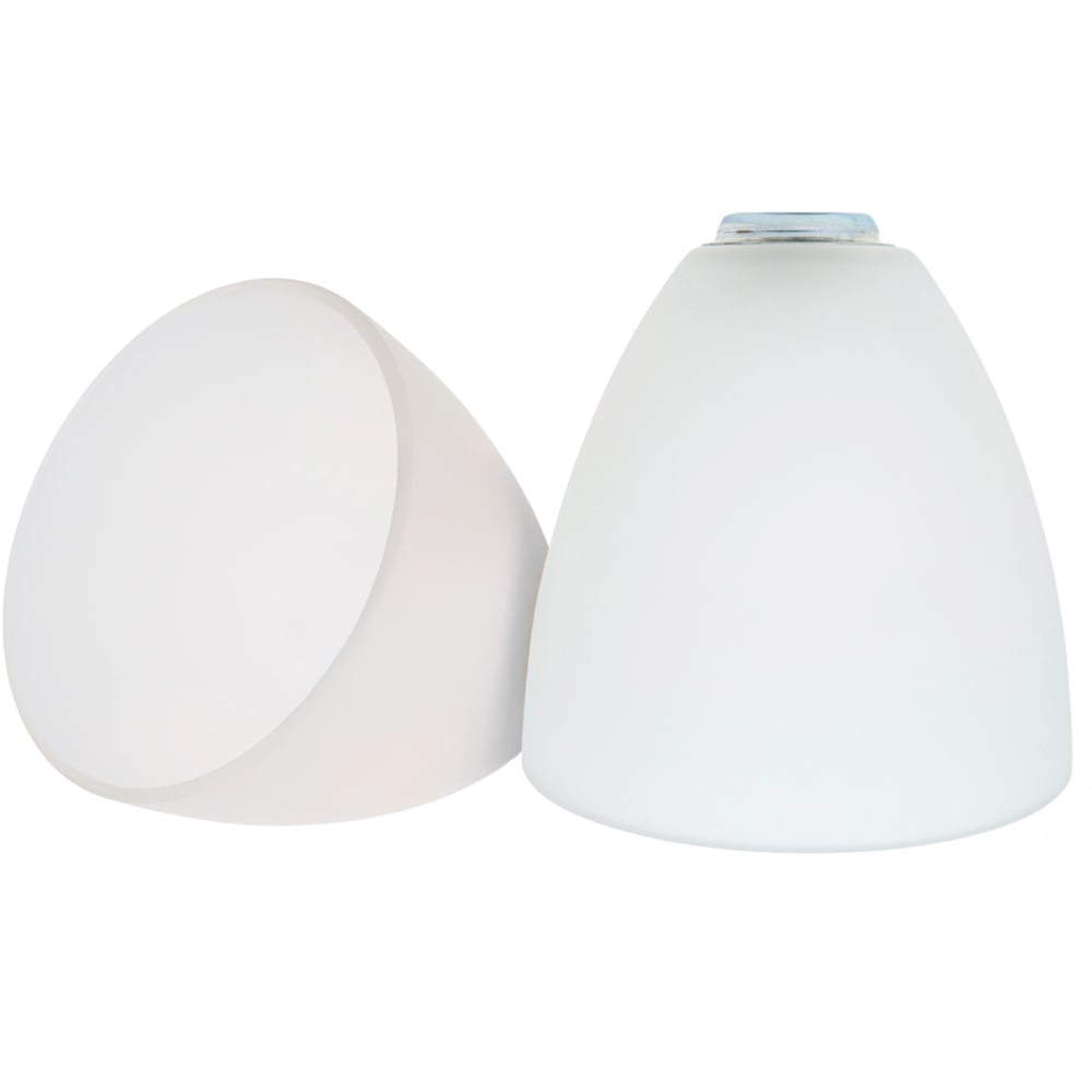 Happy Homewares Frosted White Glass Shade 2 Pack Image 3