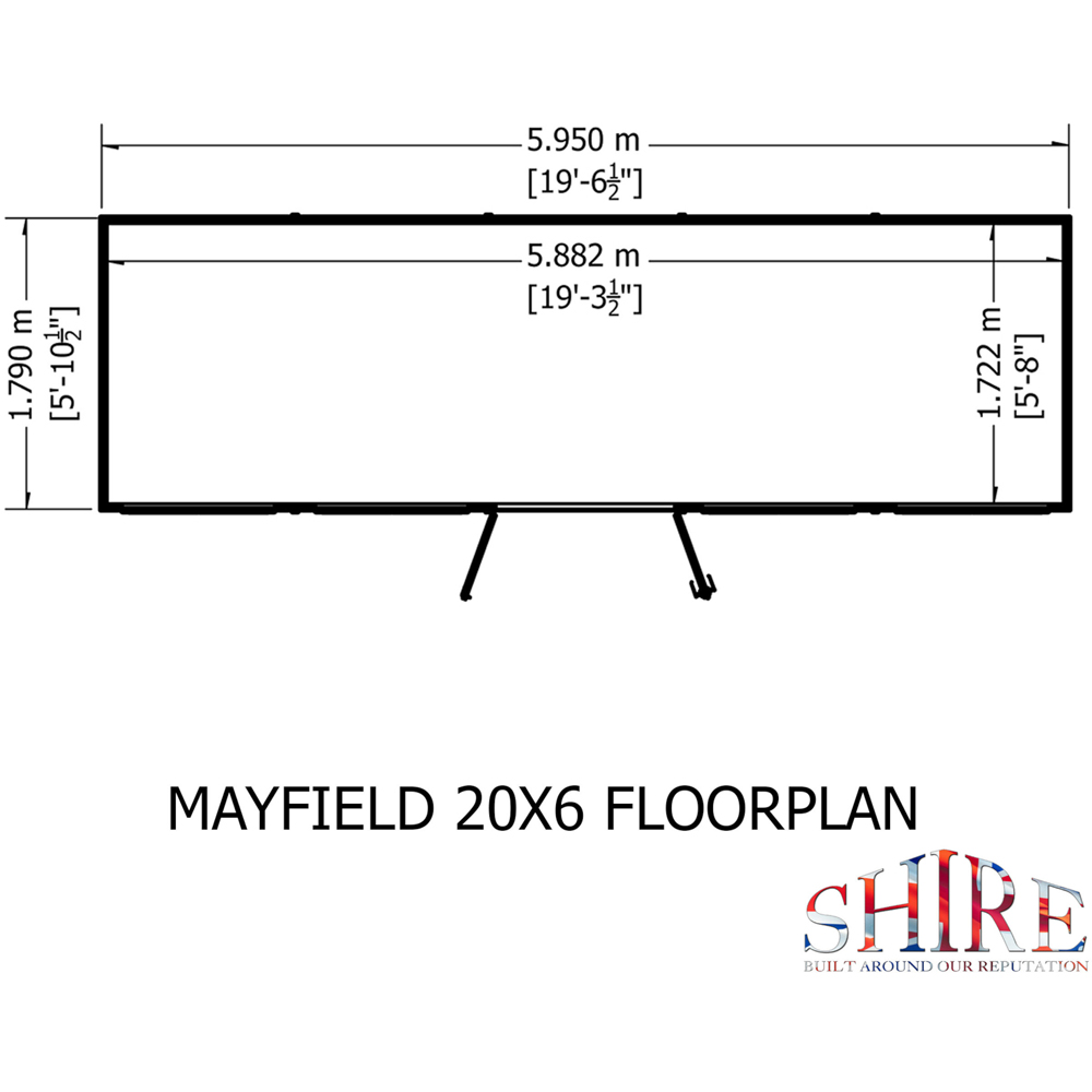 Shire Mayfield 20 x 6ft Summerhouse Image 9