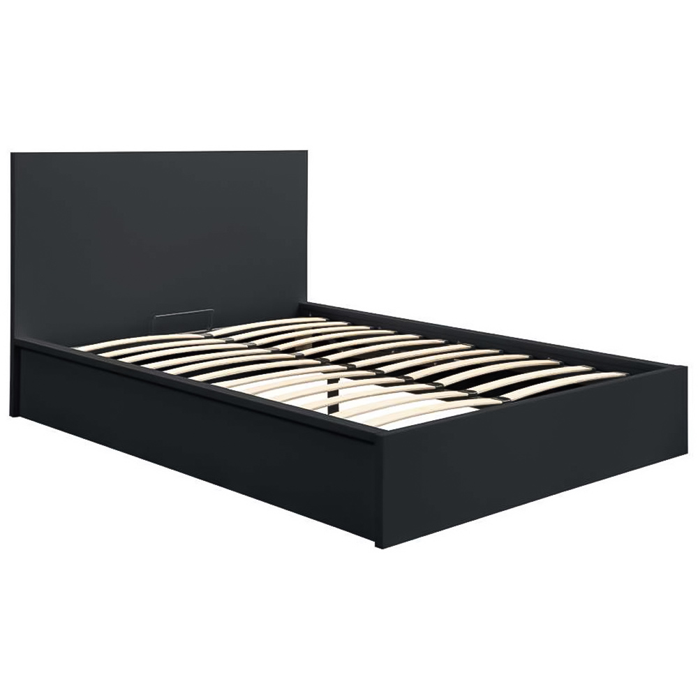 Oslo Double Black Ottoman Bed Image 2