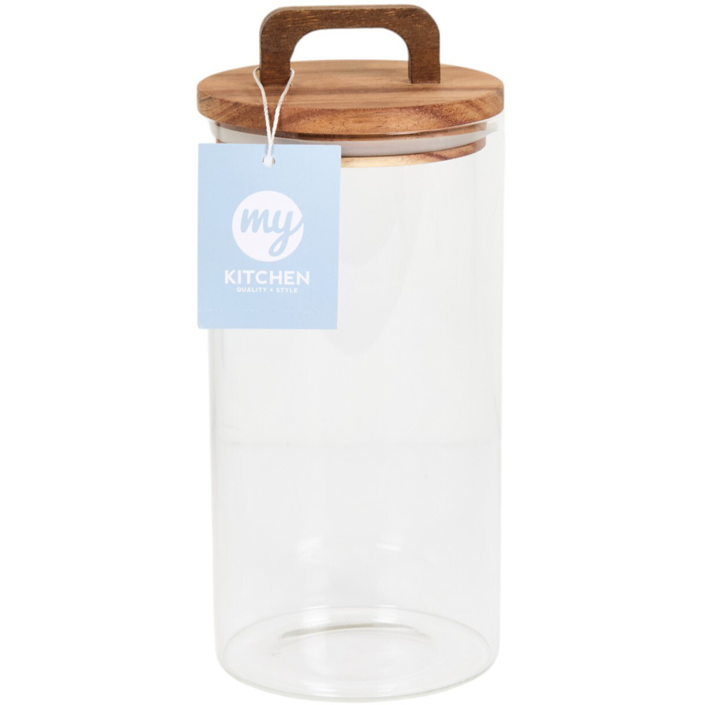 Glass Storage Jar with Handled LidClear1.3l Image 2