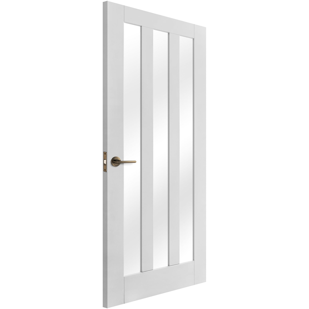 Ashton White Primed 3 Light Clear Glass Internal Door 1981 x 686 x 35mm Image 3