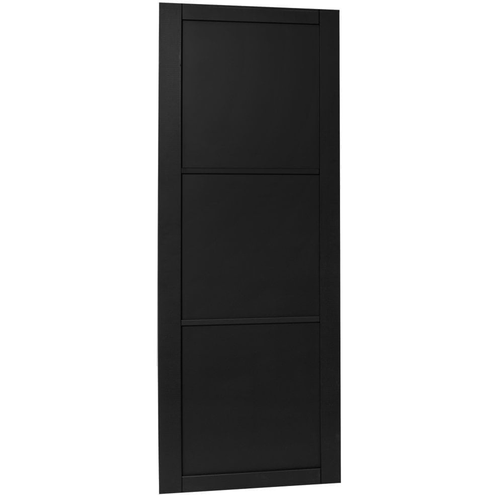 Black Primed Industrial 3 Panel Internal Door 1981 x 610 x 35mm Image 3