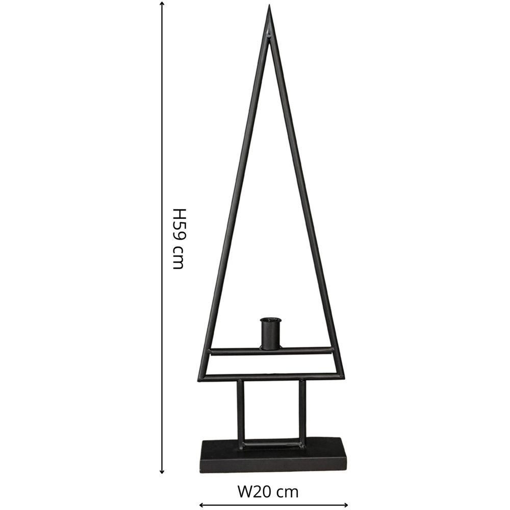 Ivyline Deco Black Table Top Tree-Shaped Candle Holder Image 6