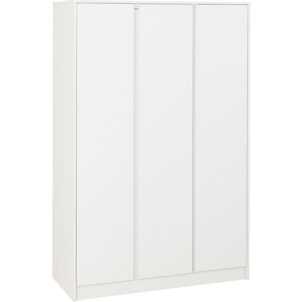 Seconique Malvern 3 Door White Wardrobe Image 3