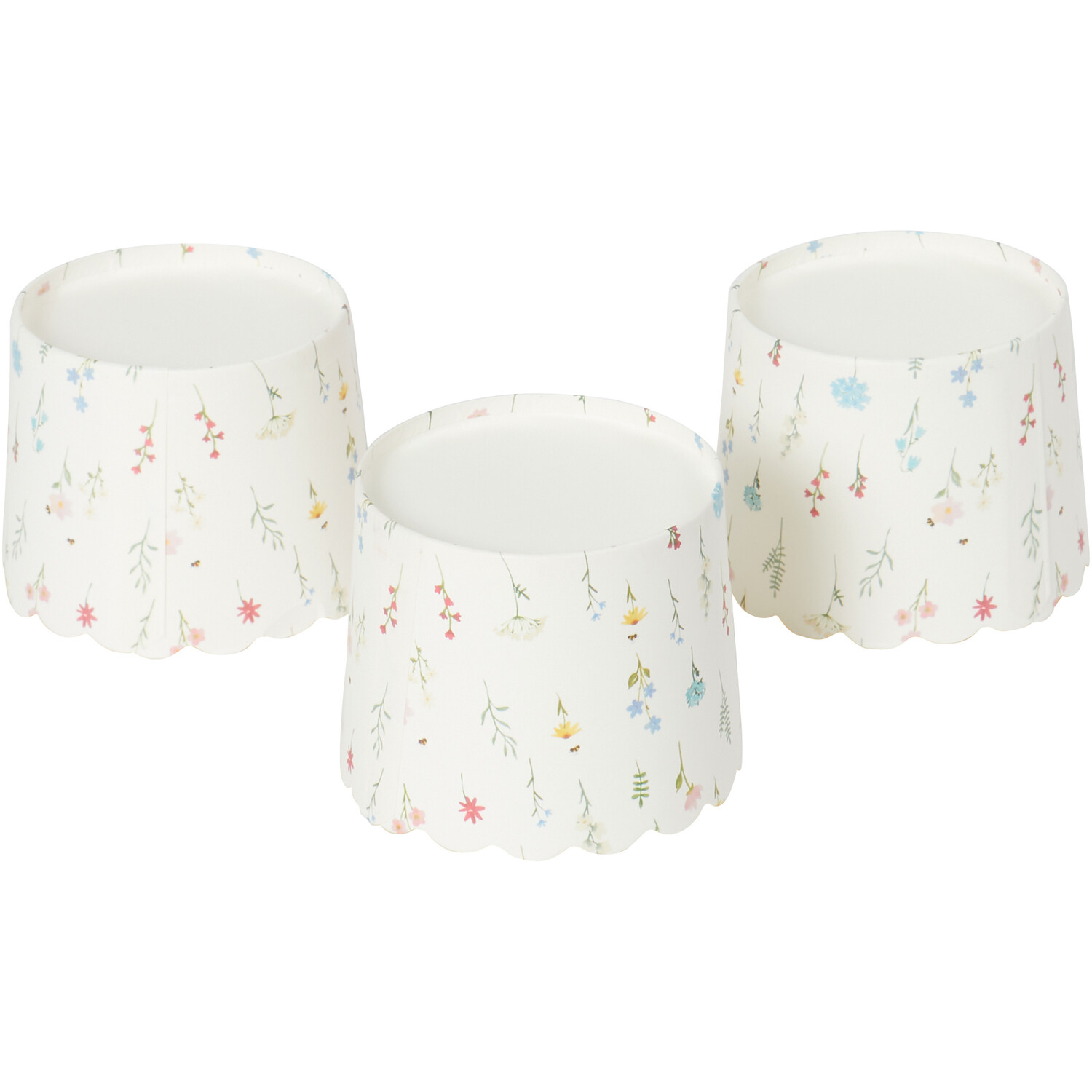 Pack of 24 Flower Market Muffin Cases - White Image 4